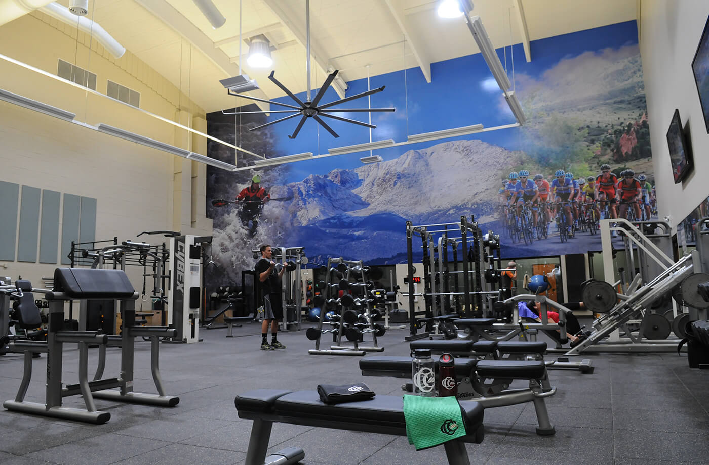 fitness room with exercise equipment