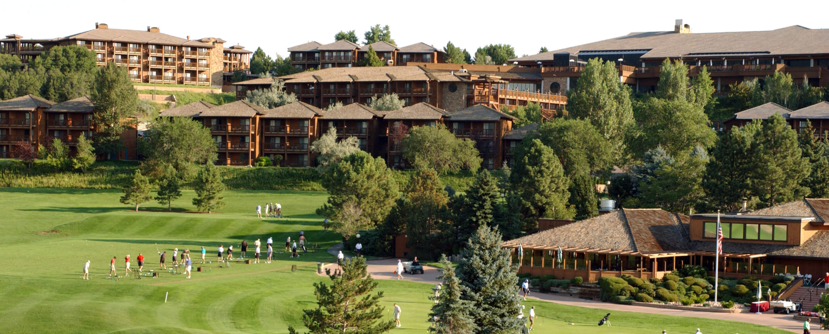 aerial view of golf course